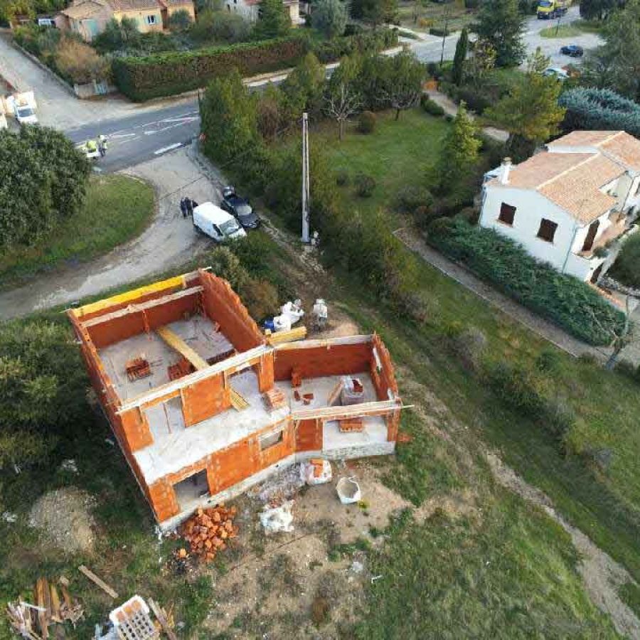 Photo Drone : Construction maison Taulignan