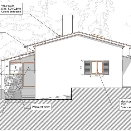 Coupe façade 2 : Extension Fréjus